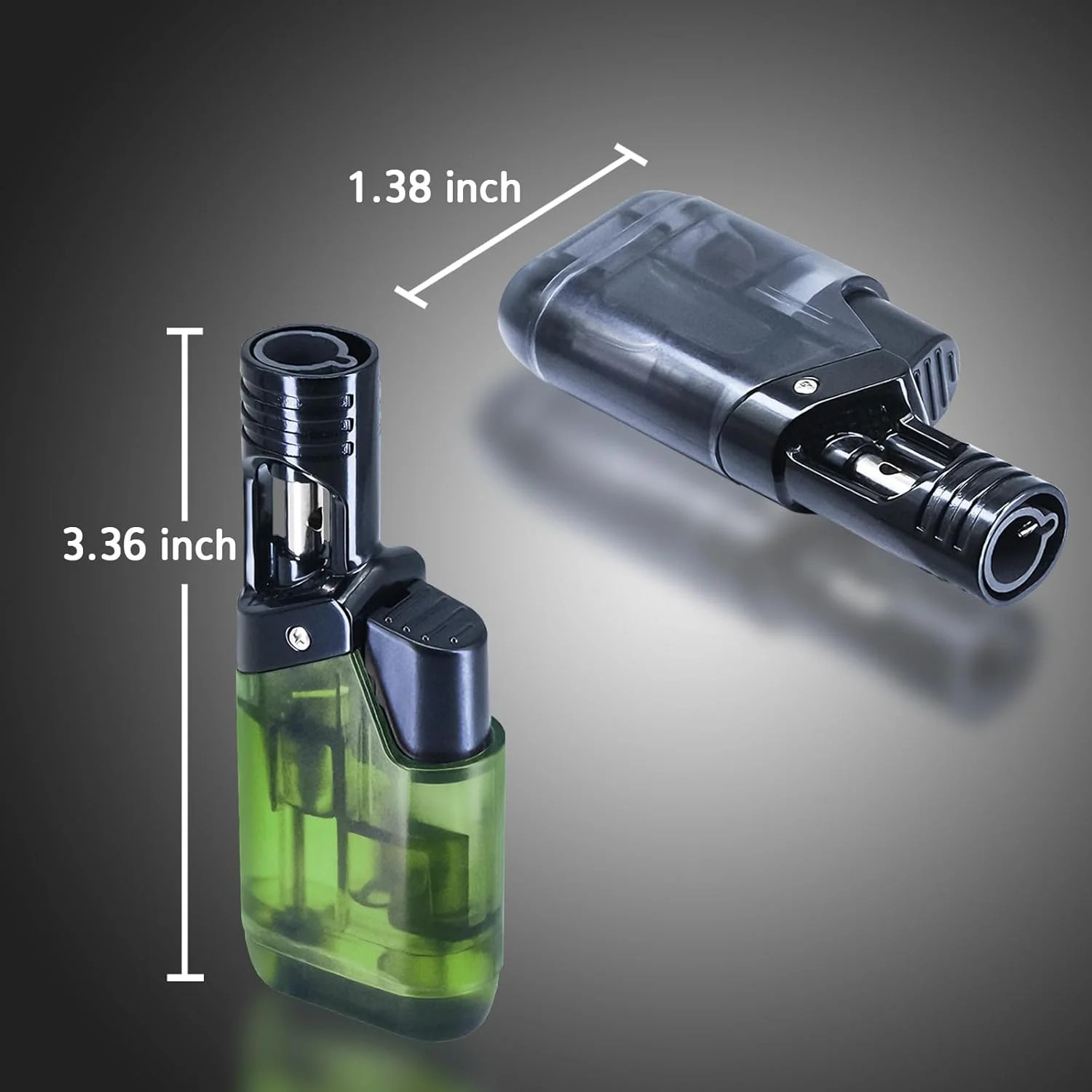 2 Pack Torch Lighter Mini Butane Multipurpose Utility Lighters with Wand Jet Fla