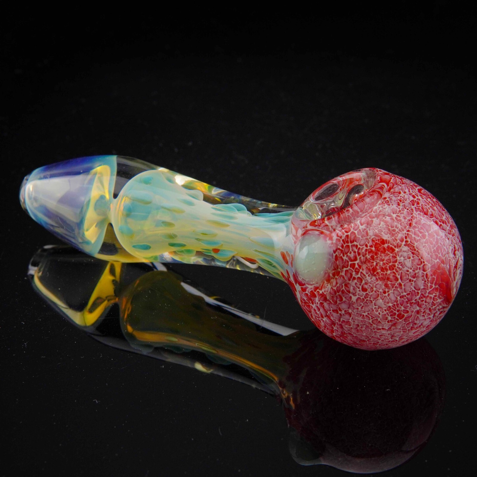 4.5 inch Handmade Heavy Lava Red Cosmic Syphon Tobacco Smoking Bowl Glass Pipes