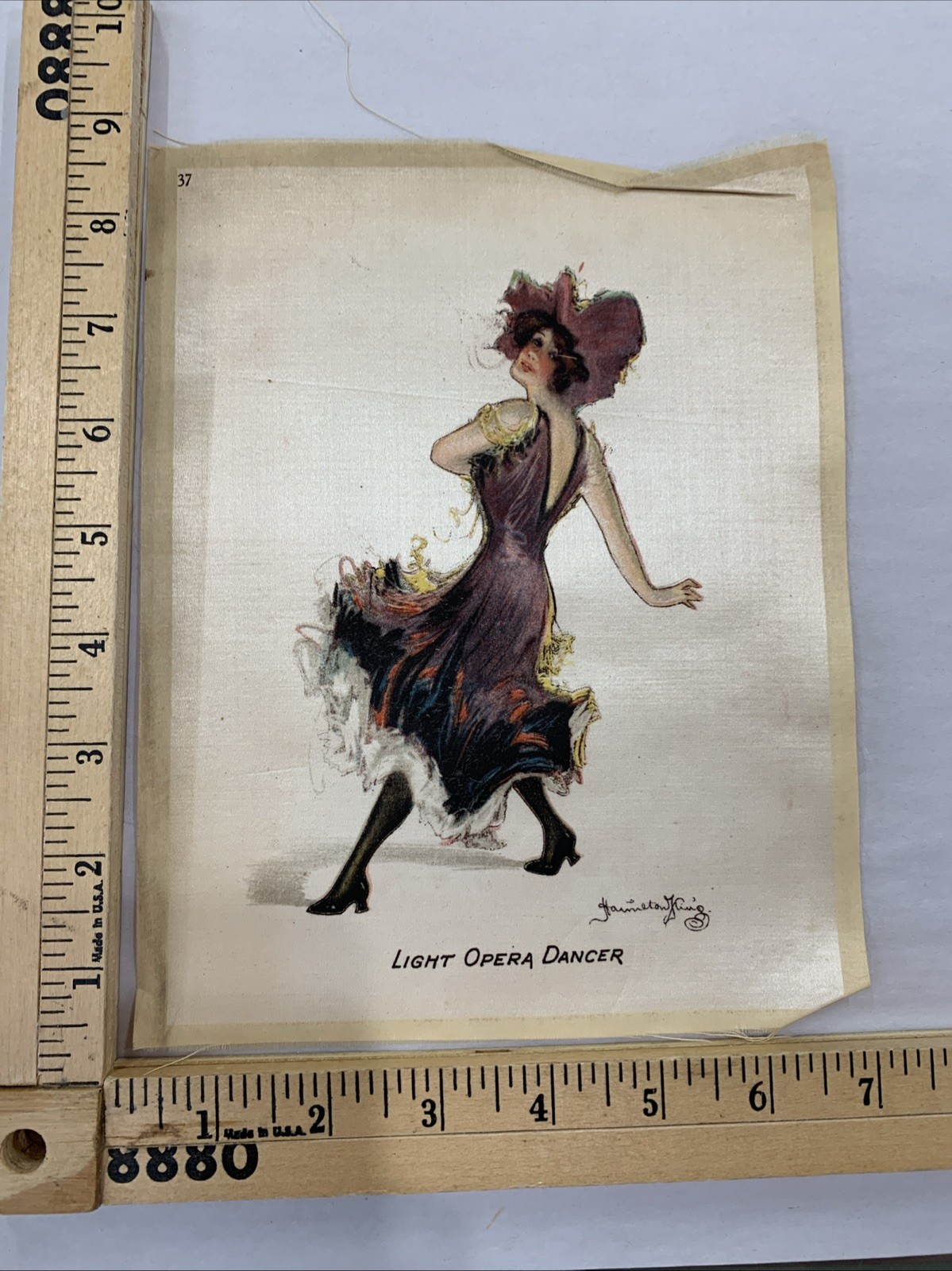 Antique Tobacco Silk Hamilton King Light Opera Dancer #37 GOOD Condition