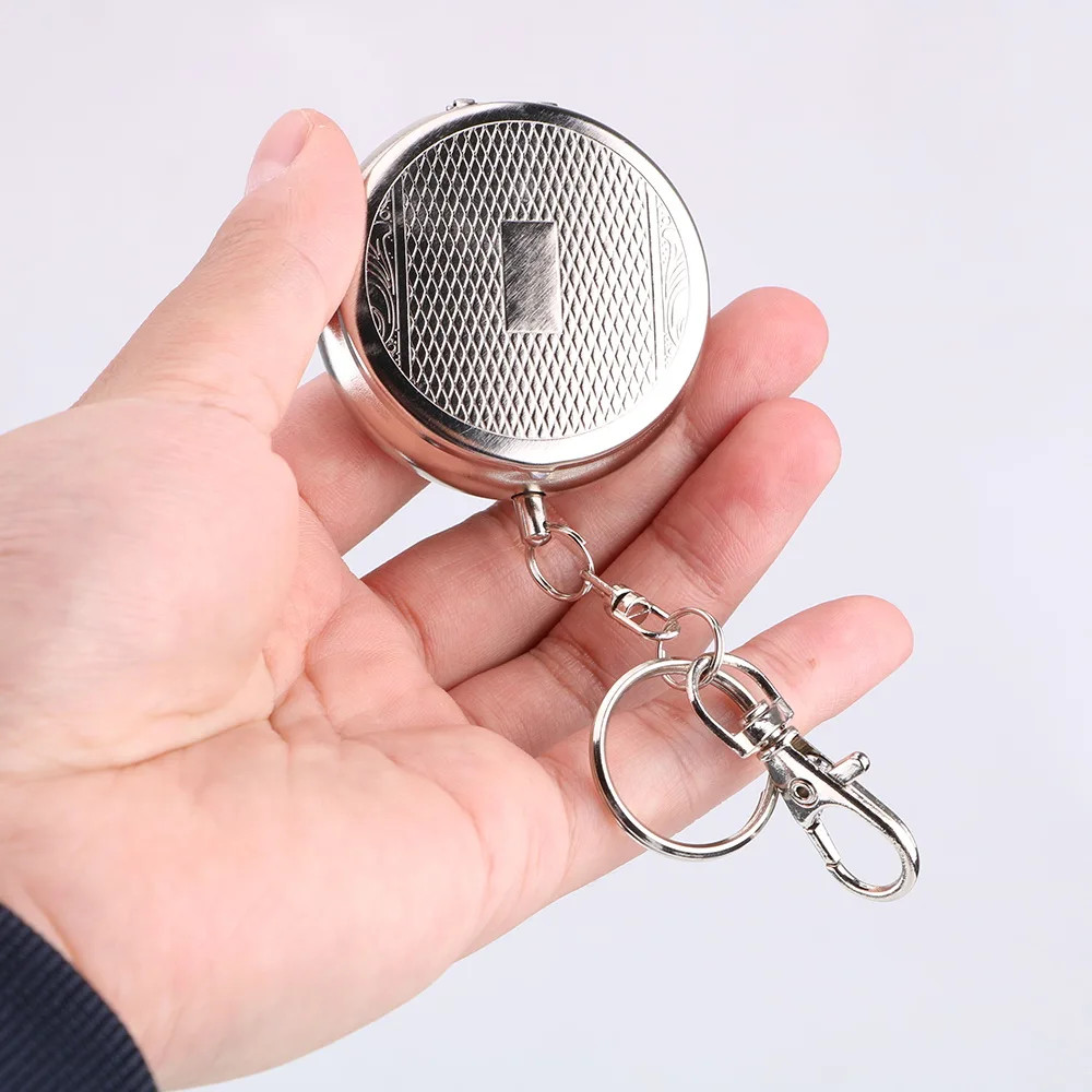 Portable car cigarette ashtray, random pattern, pocket ashtray with keychain