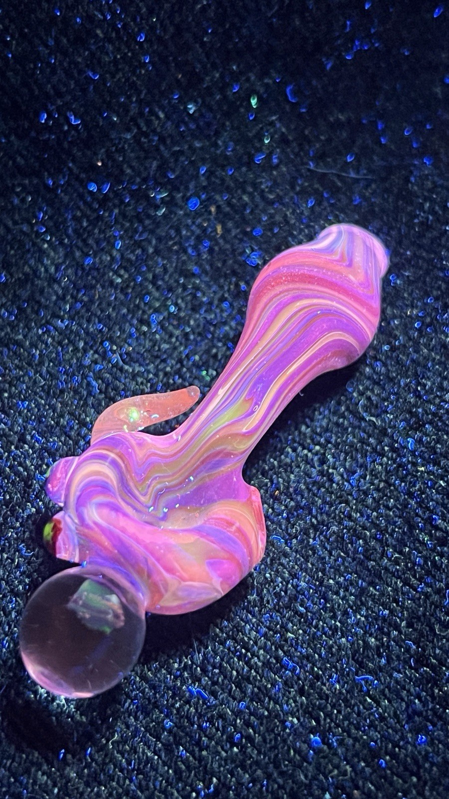 Heady Glass Miniature Tobacco Pipe Multiple USA Made Colors UV Rainbow & Opal