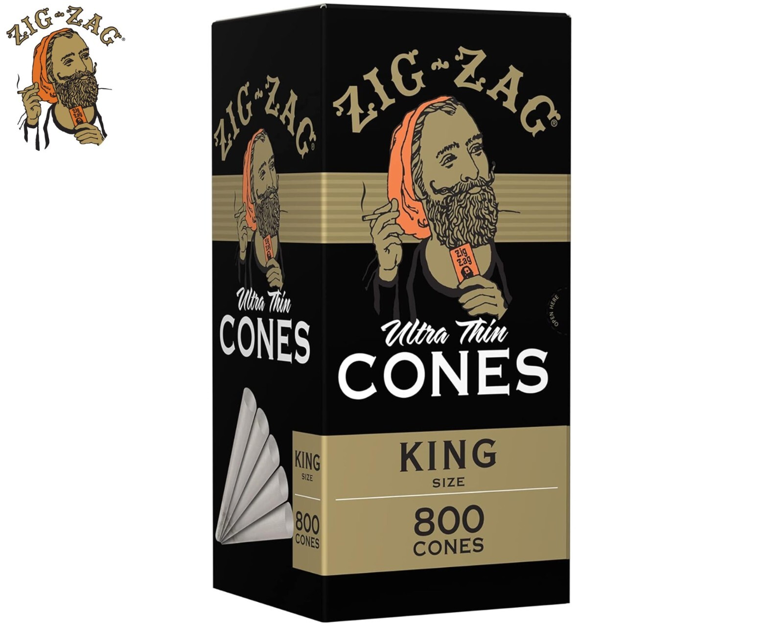ZIG-ZAG Pre Rolled Cones Ultra Thin King Size (800 Cones) Rolling Papers