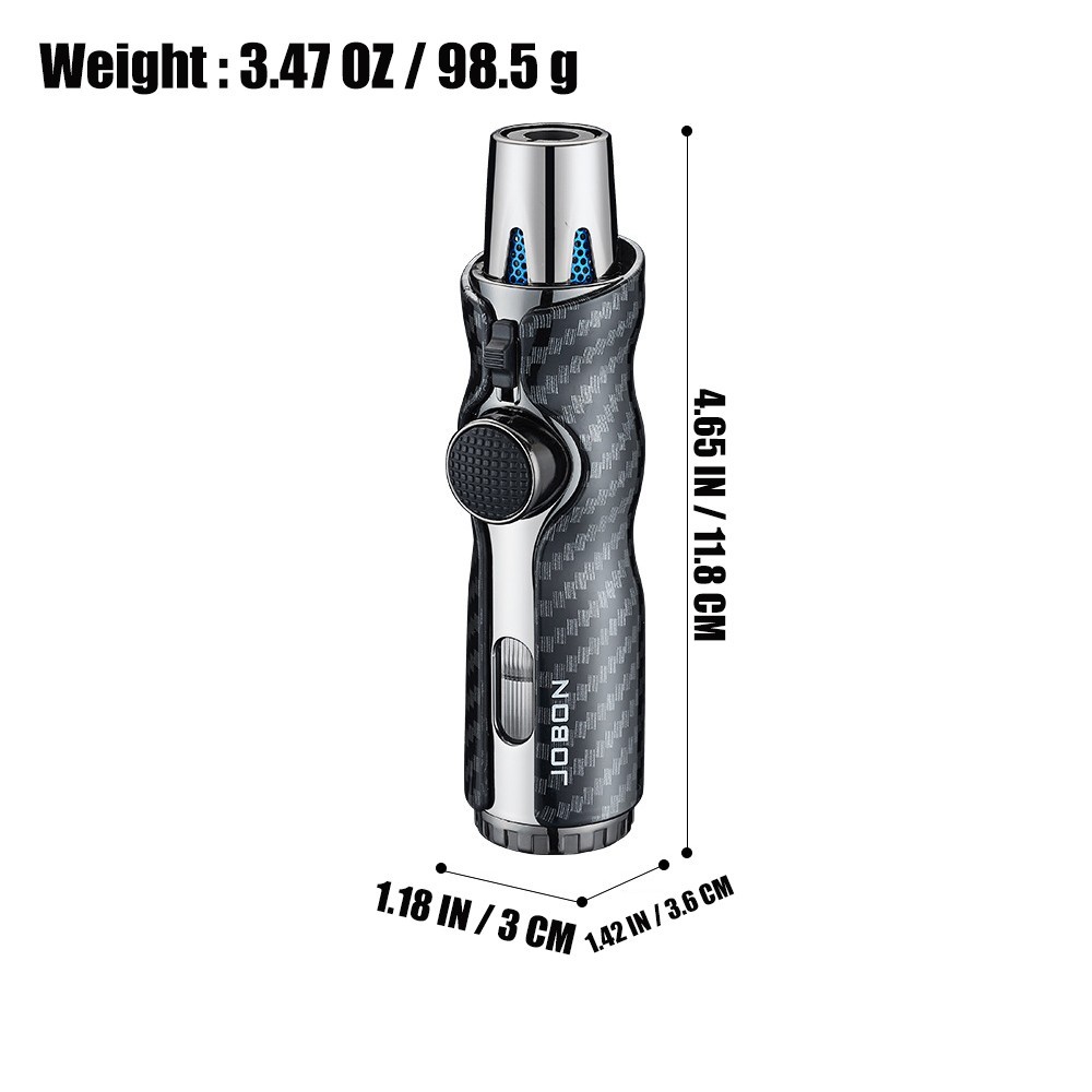 Metal Torch Lighter-Refillable Butane Jet Adjustable Blue Flame Lighter 66WGZB6