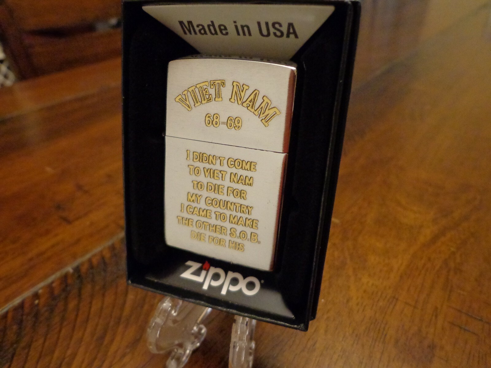 VIETNAM WAR HERITAGE SERIES DIDN’T COME TO DIE ZIPPO LIGHTER MINT IN BOX