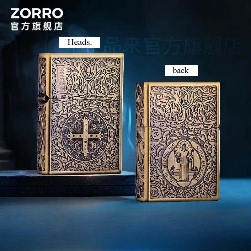 ZORRO Black Titanium Constantine Armor Windproof Kerosene Lighter Luxury Pro