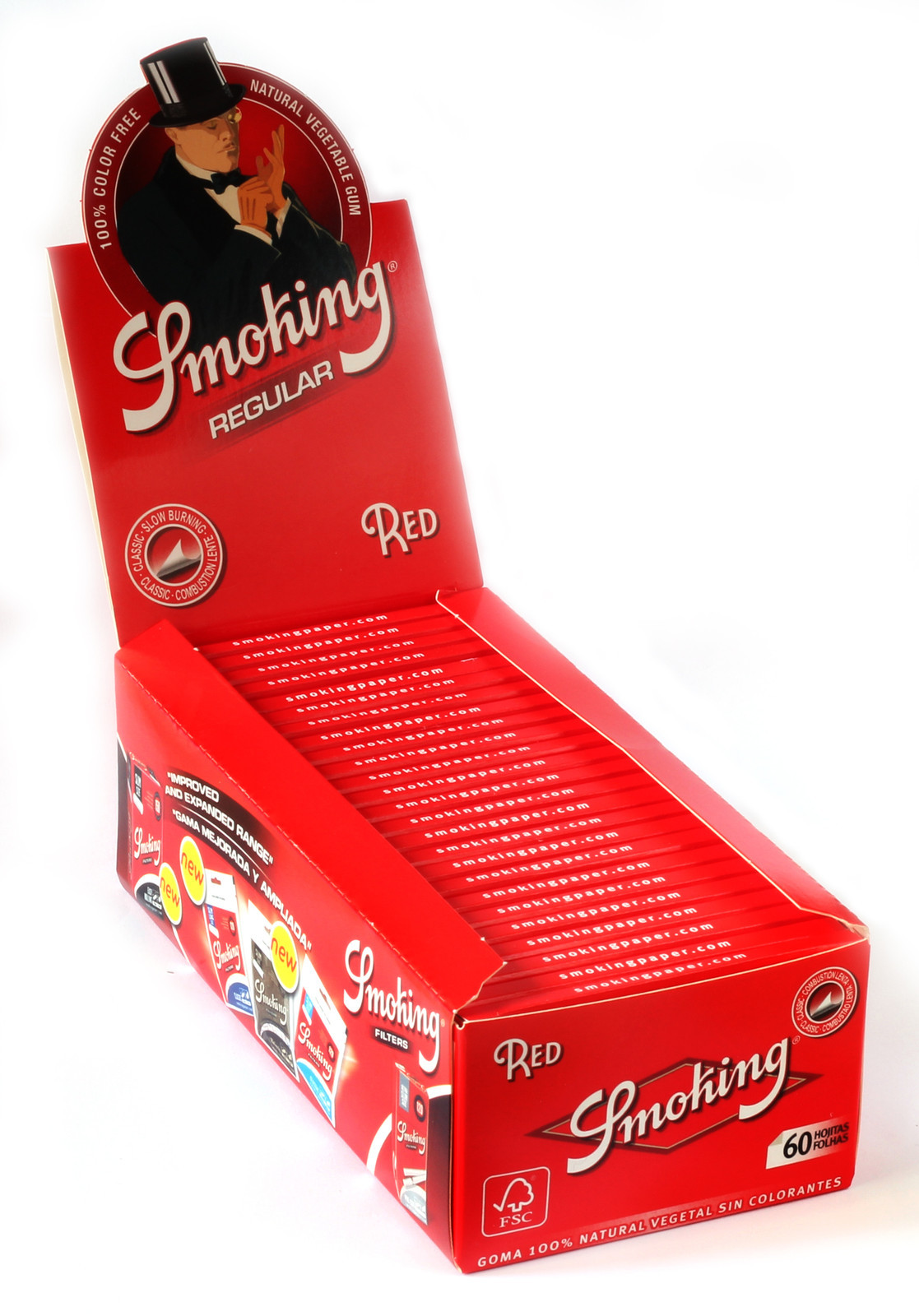 1 box – SMOKING Red Regular rolling paper 50 x 60 = 3000 papers