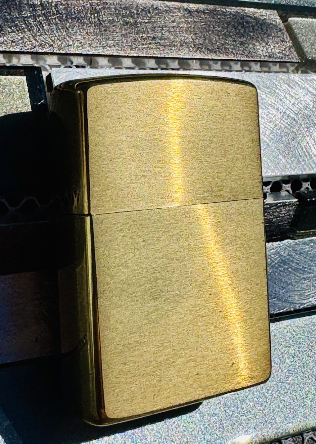 Vintage 1999 Zippo Chevrolet Raised Emblem Lighter Brushed Brass J XV New Boxed