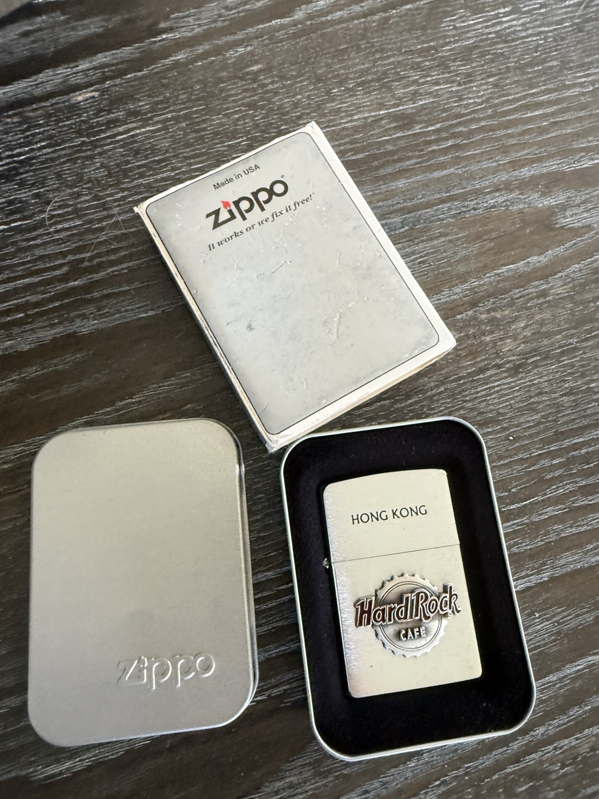Zippo Hard Rock Cafe Hong Kong Collectible Lighter with Case