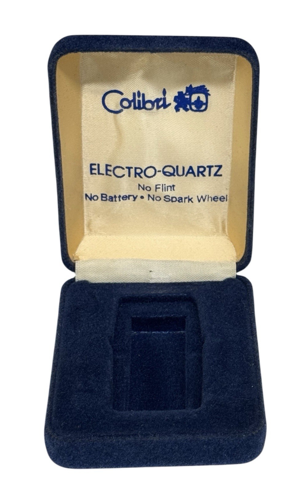 Vintage 80s Colibri Electro Quartz Gold Tone No Spark Wheel Lighter Original Box