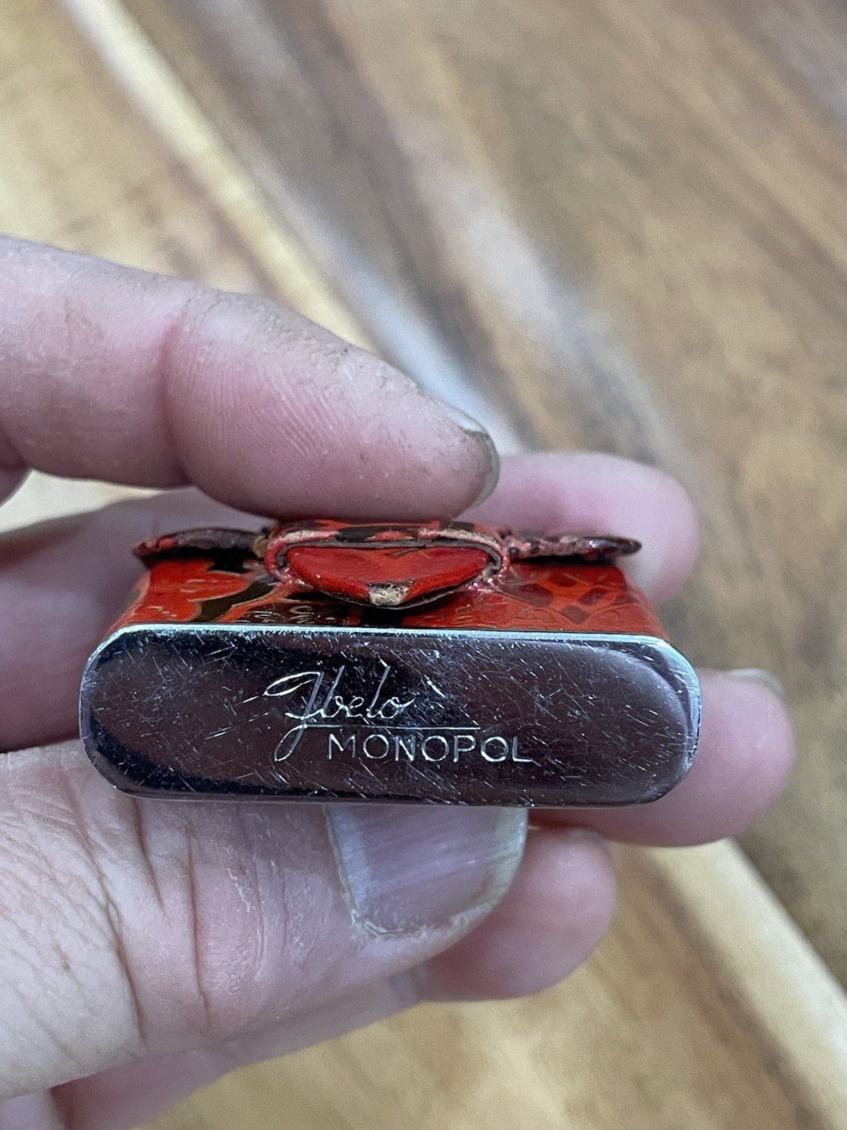 Vintage Beautiful 1950s Ibelo Monopol Pocket Lighter (Germany) Working