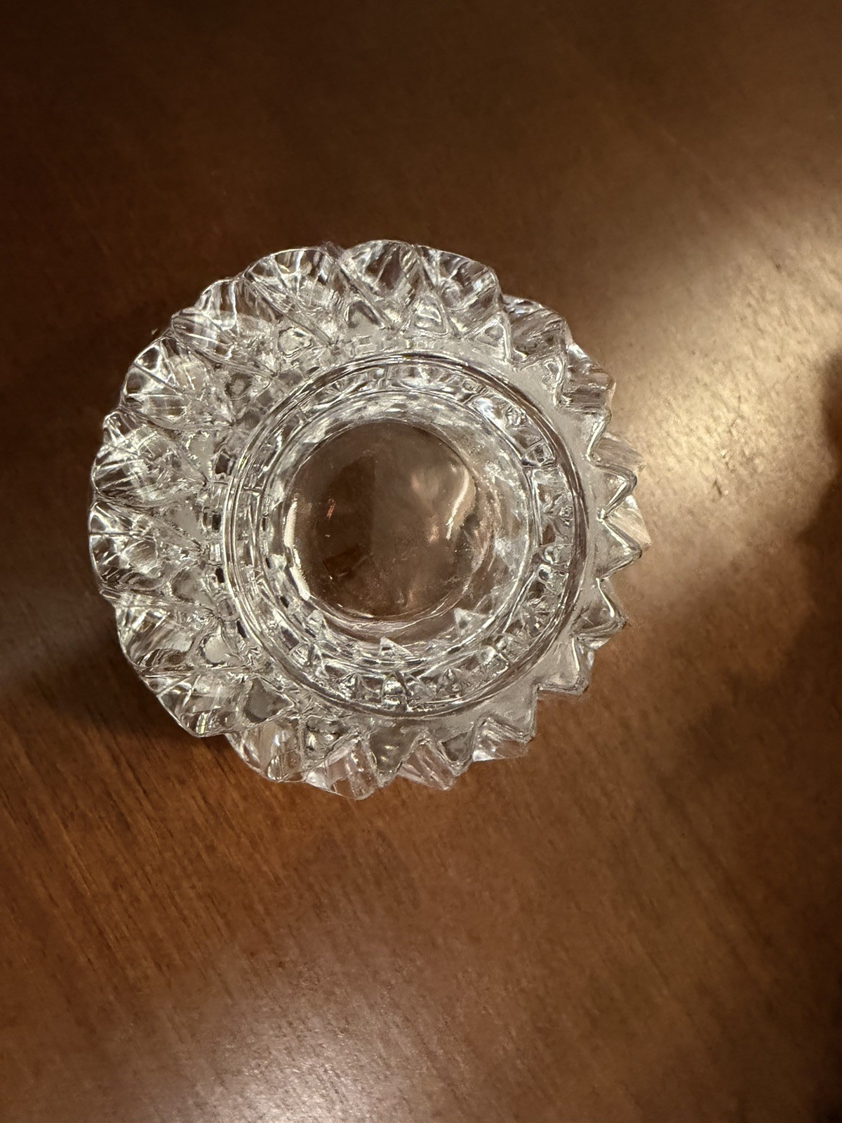 Vintage Heavy Crystal Chrome Butane Table Lighter approx. 3 1/4″ x 4 1/2″ Japan