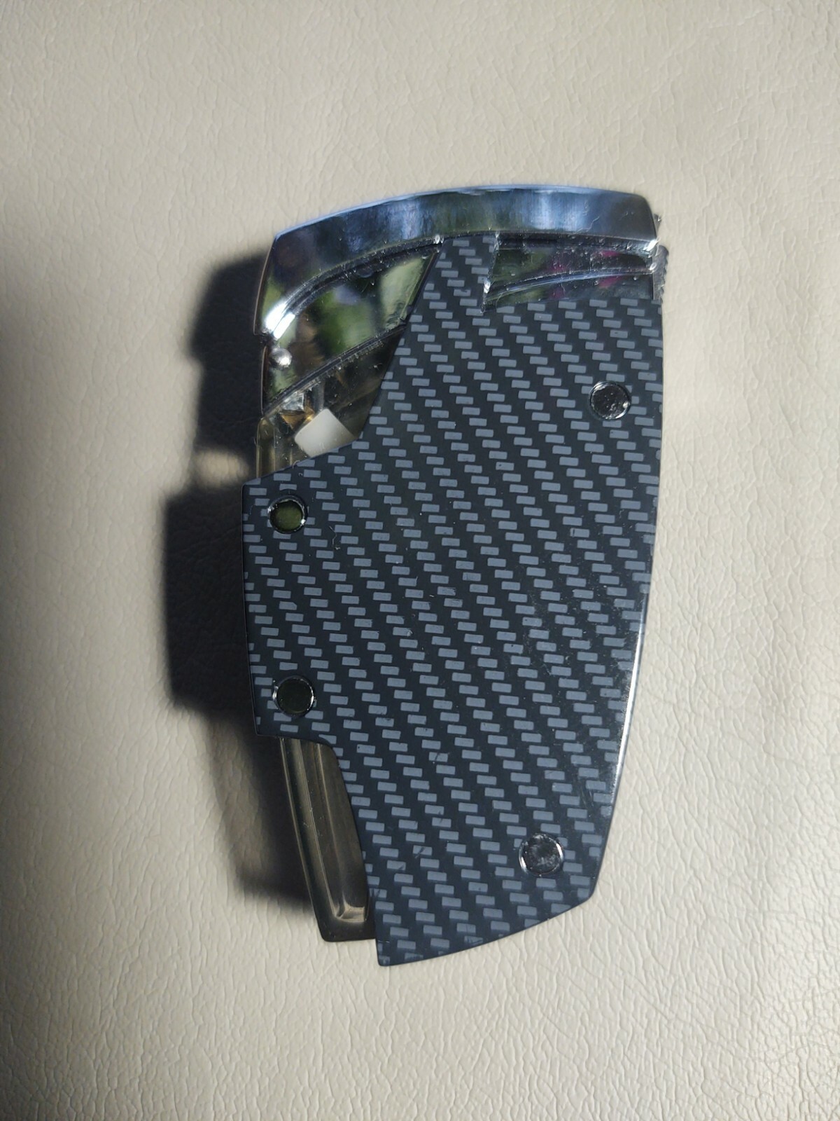 CIGAR LIGHTER JET Butane One World Model CF01/B3207 Carbon Fiber Moretti Style