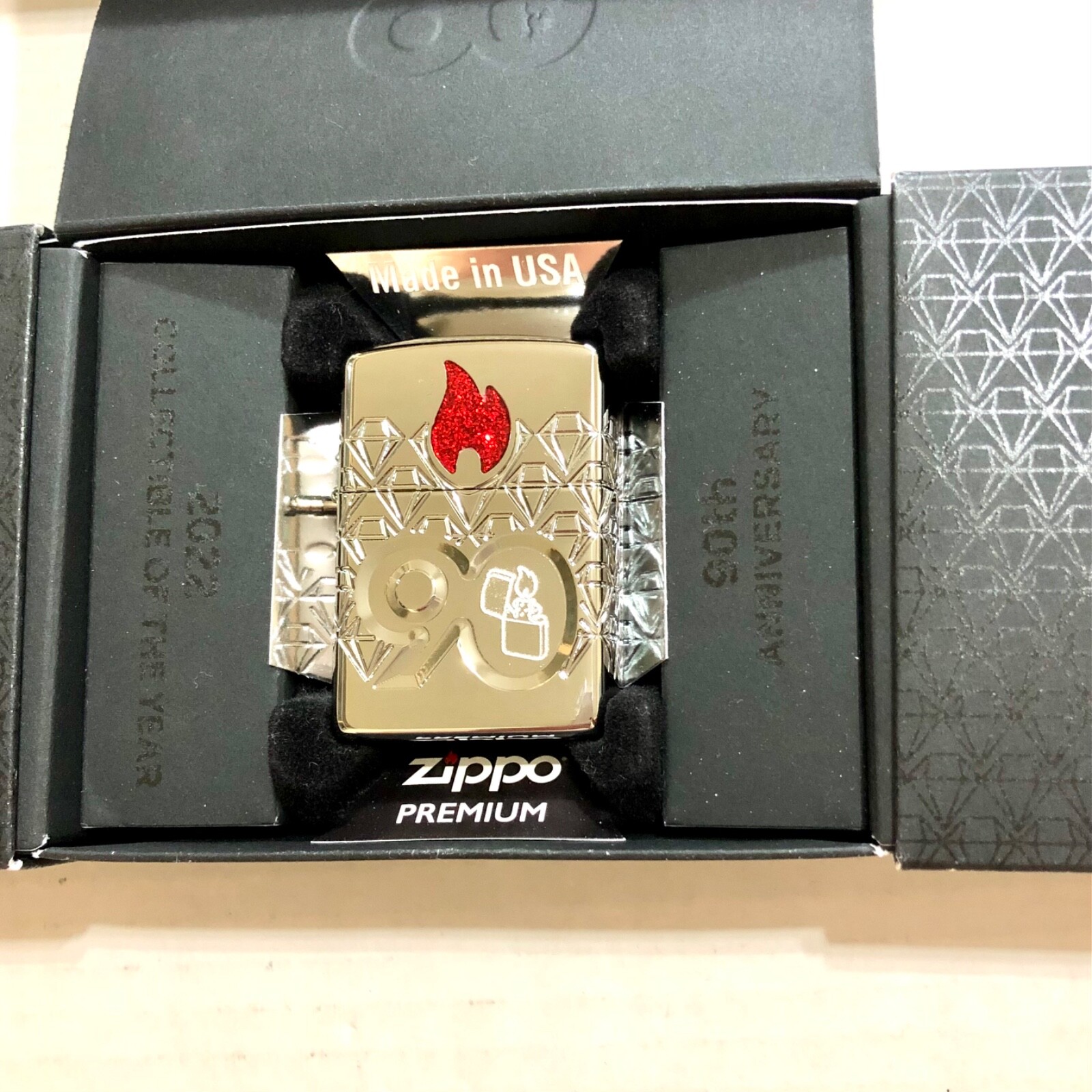 Zippo Coty 2022 90th Anniversary Europe Version LTD 3,000. Chrome . New.