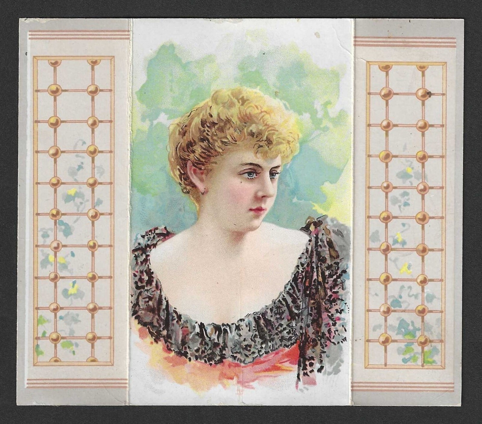 N96 Duke Honest Tobacco Card – Actress Folders Series – Blonde Woman Short Hair