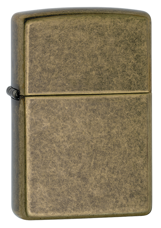 Zippo Windproof Antique Finish Brass Lighter, 201FB, New In Box