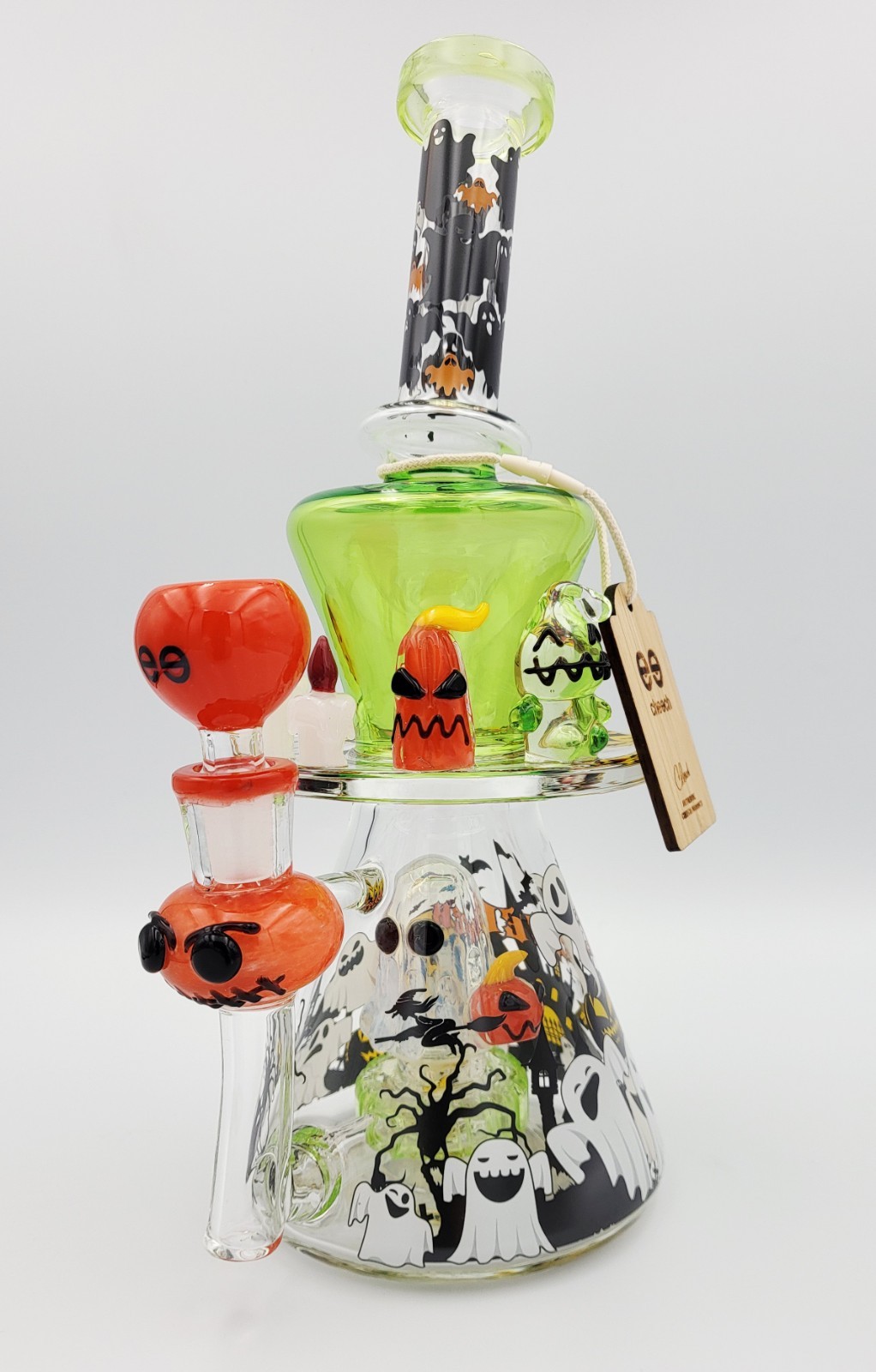 Cheech Glass 12″ Halloween Glass Water Pipe Hookah Bong Heady Rig