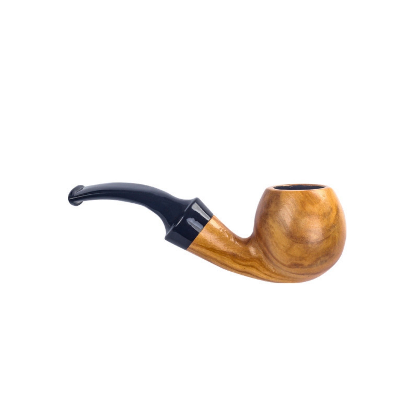 Mini Olive Wood Tobacco Pipe Smoking Pipe Pocket Size Filter Pipe 90mm