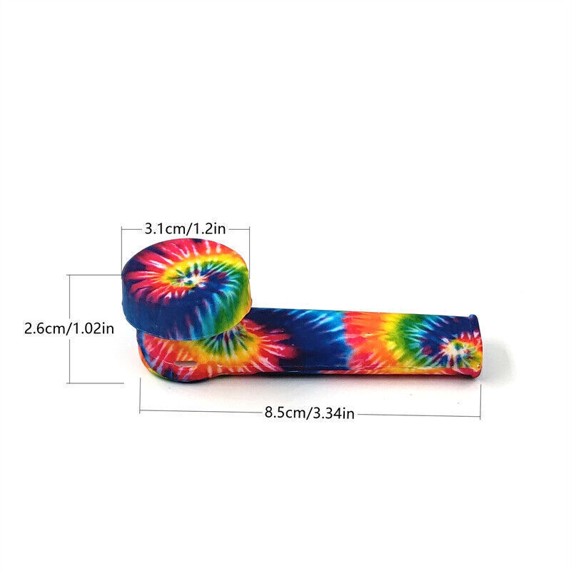 Random Shipments 2× 4” Printed Silicone Tubing with Cap & Stainless Steel Filter