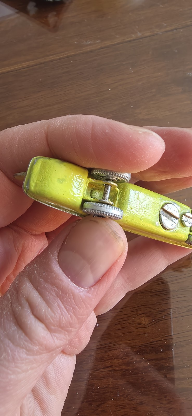 1950 Car THUNDER BIRD Vintage Lighter COLOR SPARKS ENAMEL Not Orig. Wheel