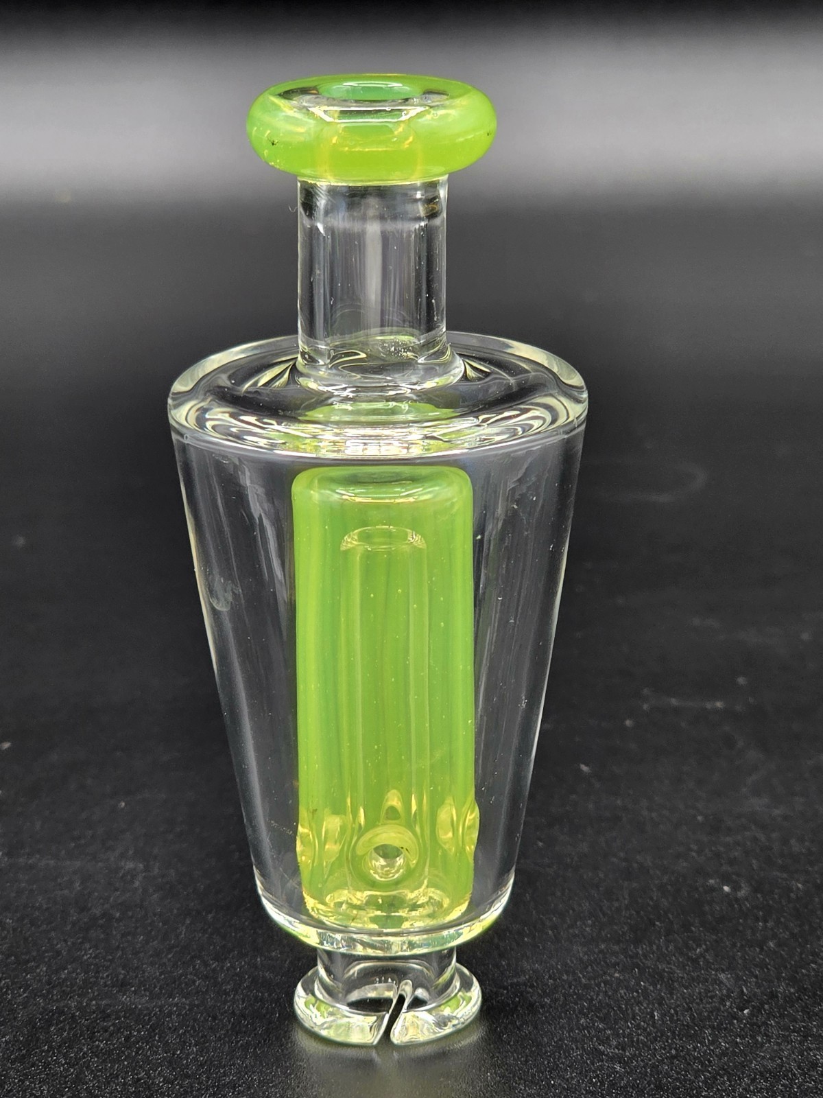 Roots Glass Wet Top, 4 Hole Borosilicate Green 3.25″ Roots Glass