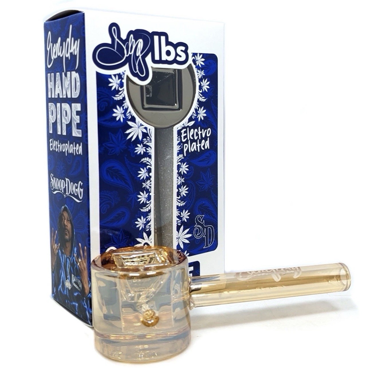 Dogg Lbs – Everyday 4″ Electro Plated Cylinder Hand Pipe *USA* – Gold