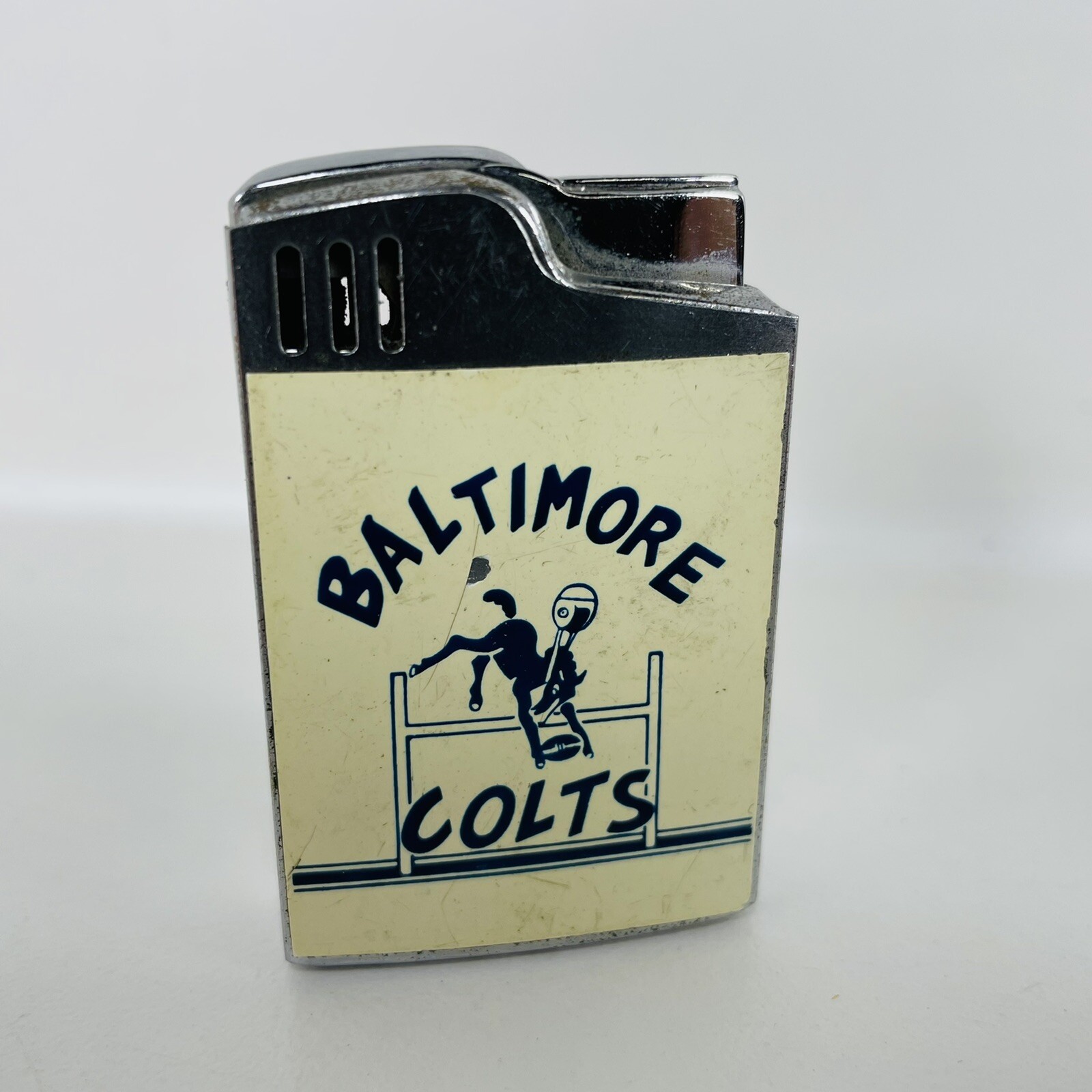 VINTAGE BALTIMORE COLTS HADSON BLUE BIRD MUSICAL LIGHTER JAPAN Music Not Playing