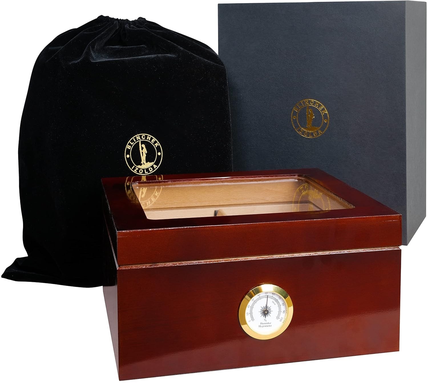48 Cigar Case Holder for Men – Classic Portable Lightweight and Travel Black