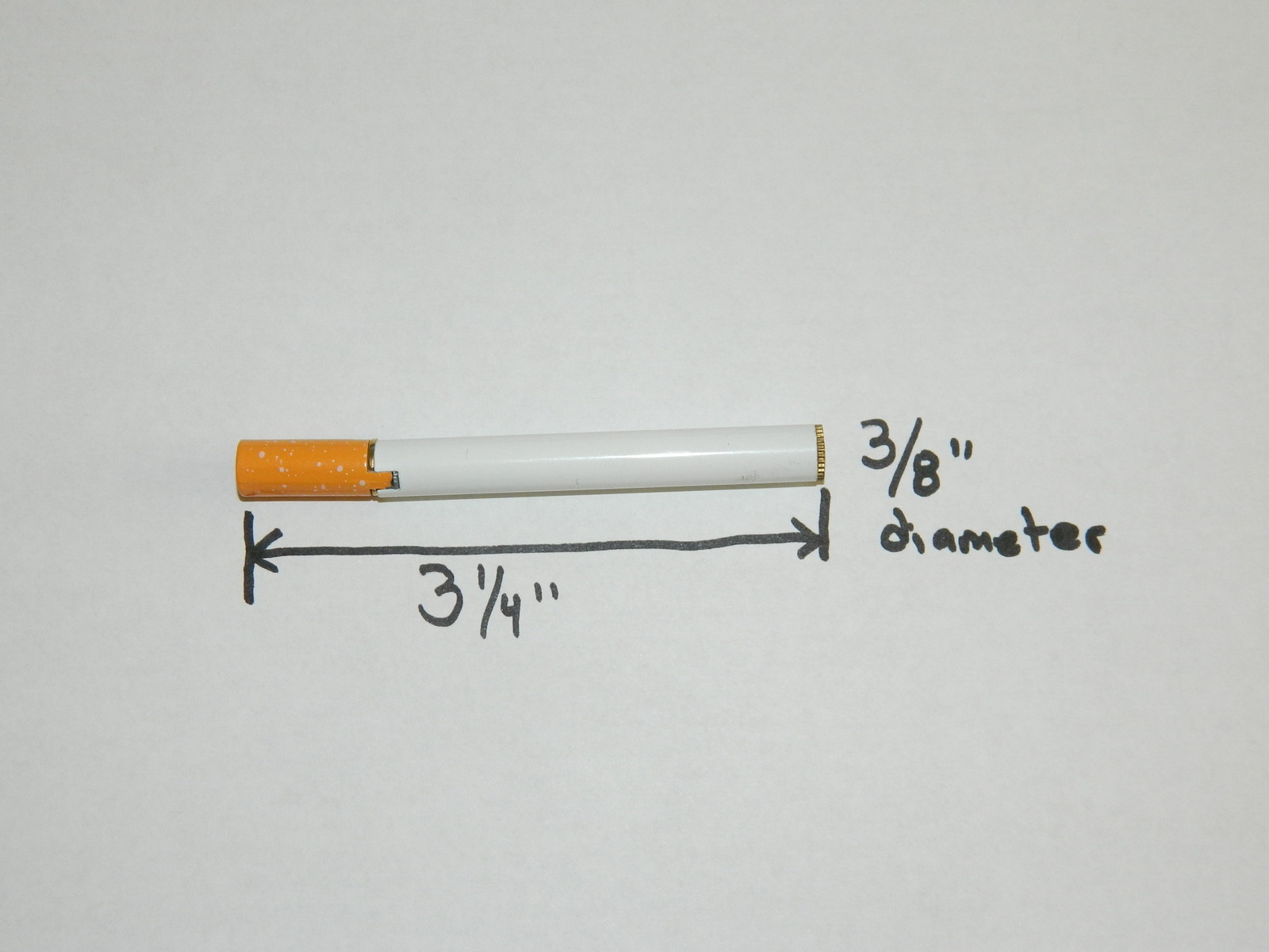 Metal Cigarette Shaped Refillable Butane Gas Flame Cigar Lighter USA Stocked