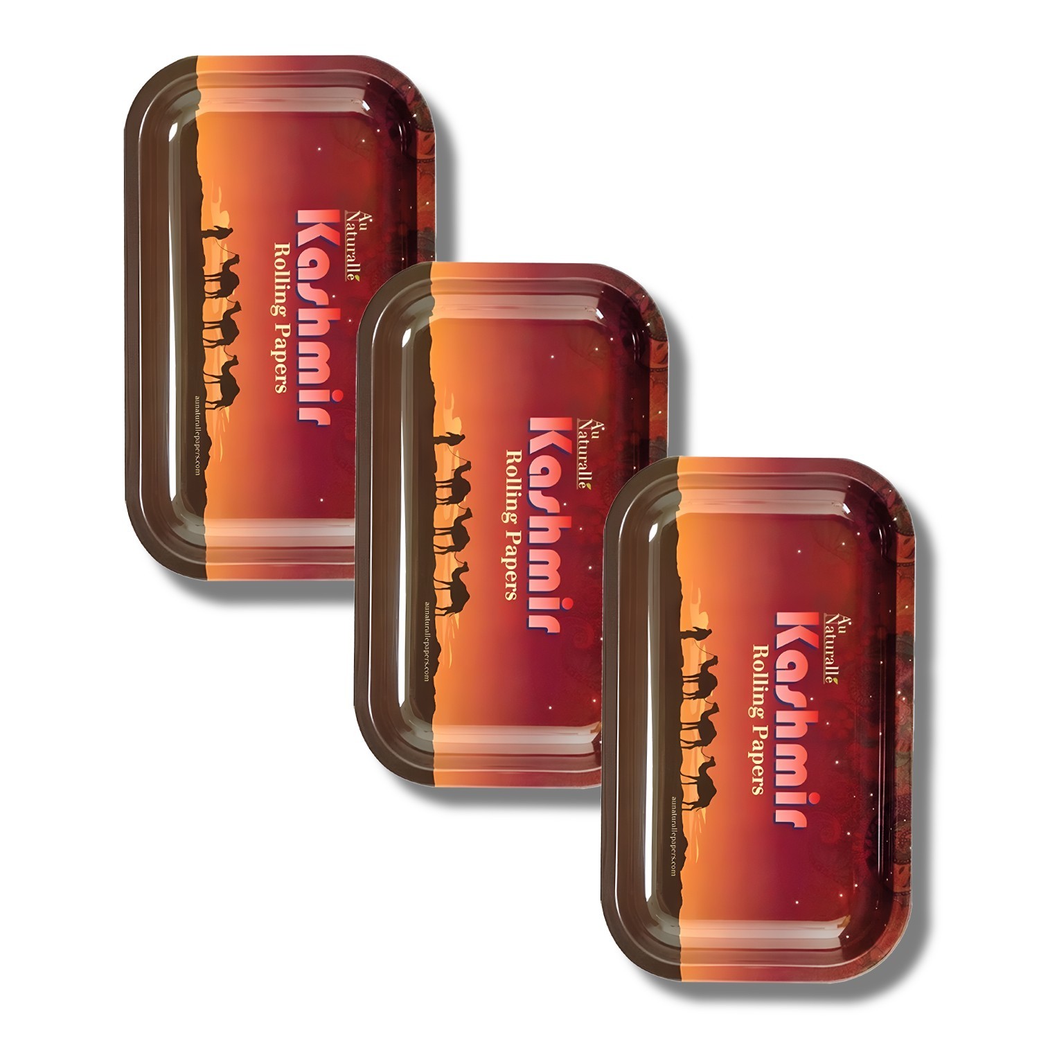 Premium Metal Rolling Tray x 3 ct- Metal Rolling Tray- 10.5×6.25 Small -Kashmir