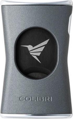 COLIBRI CUT SLIM CIGAR CUTTER w. COLOR BLADES Up to 56 Ring Gauge ANTHRAZIT
