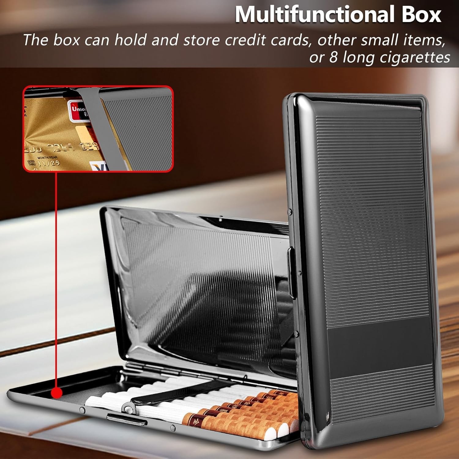 Beautiful Stylish Simple Unilateral Metal Ladies and Men’s Cigarette Case,Holds
