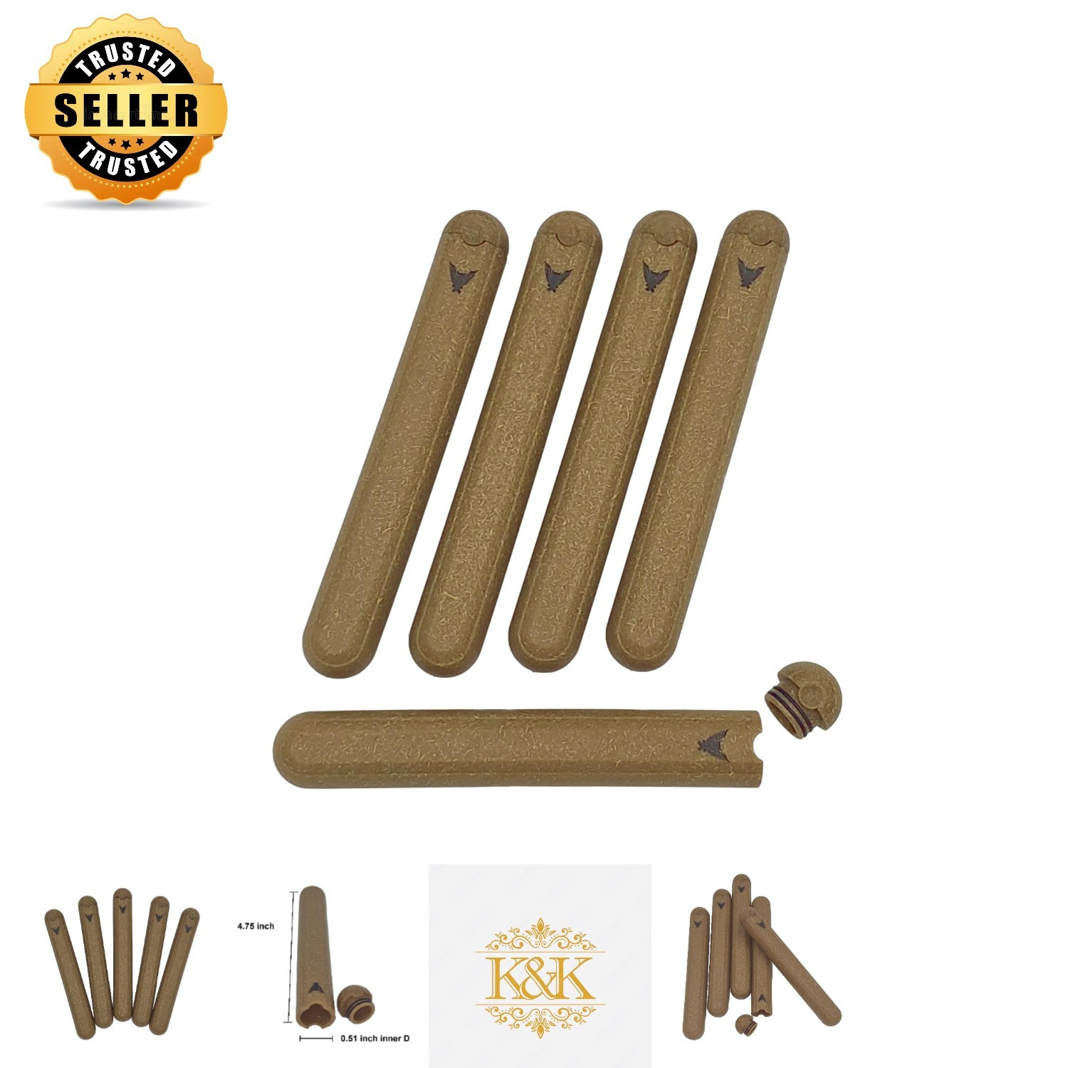 Biodegradable 120mm Cigarette Tube – Airtight and Smell-Proof for Eco-Smokers