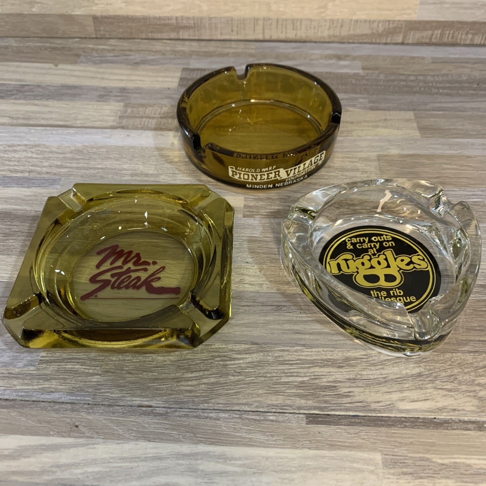 Mr Steak Ashtray, Pioneer Village, Ruggles Ashtrays