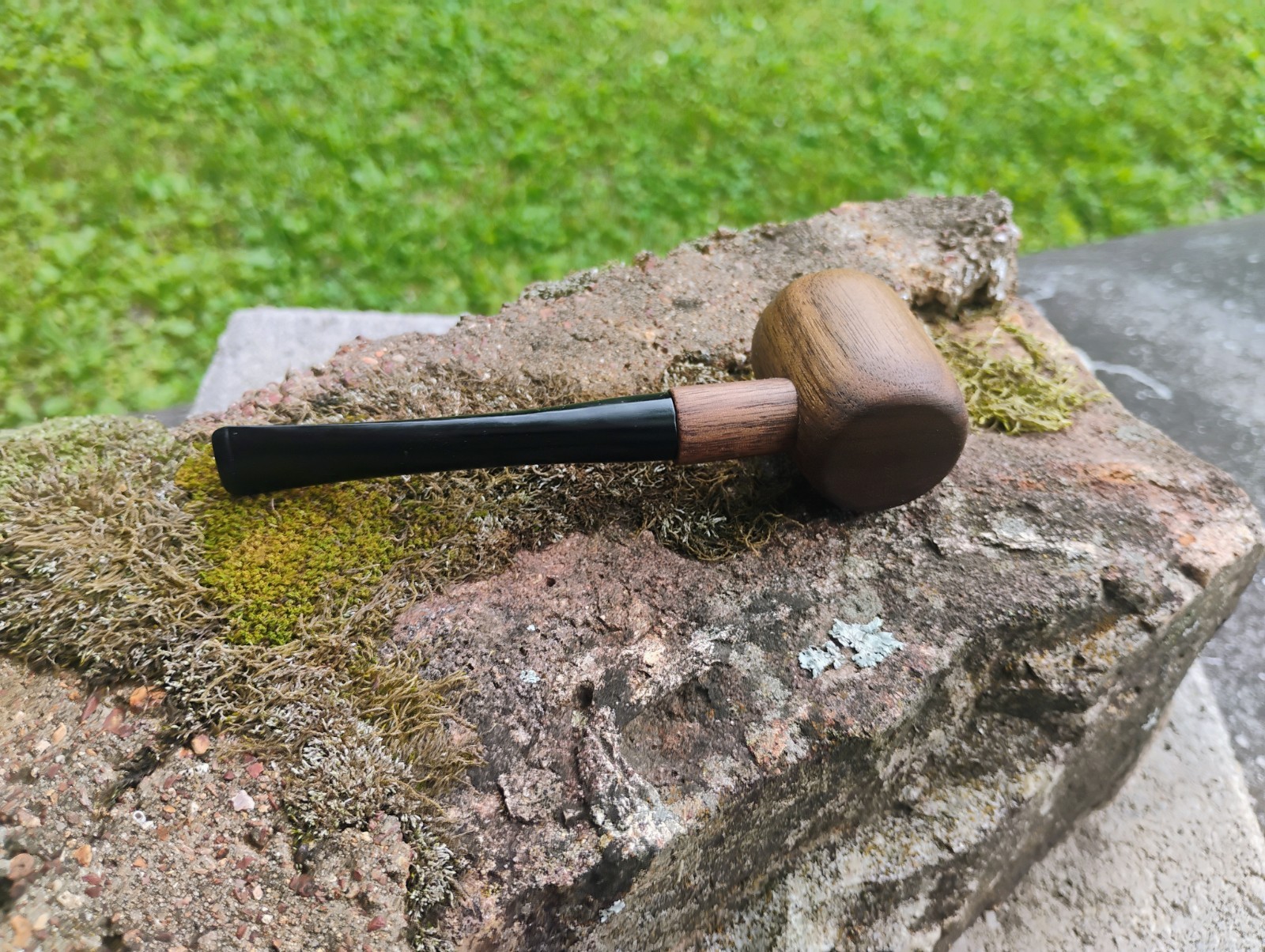Made in USA Walnut Pipe Straight Stem Tobacco Smoking Pipe Corncob Style Pipe