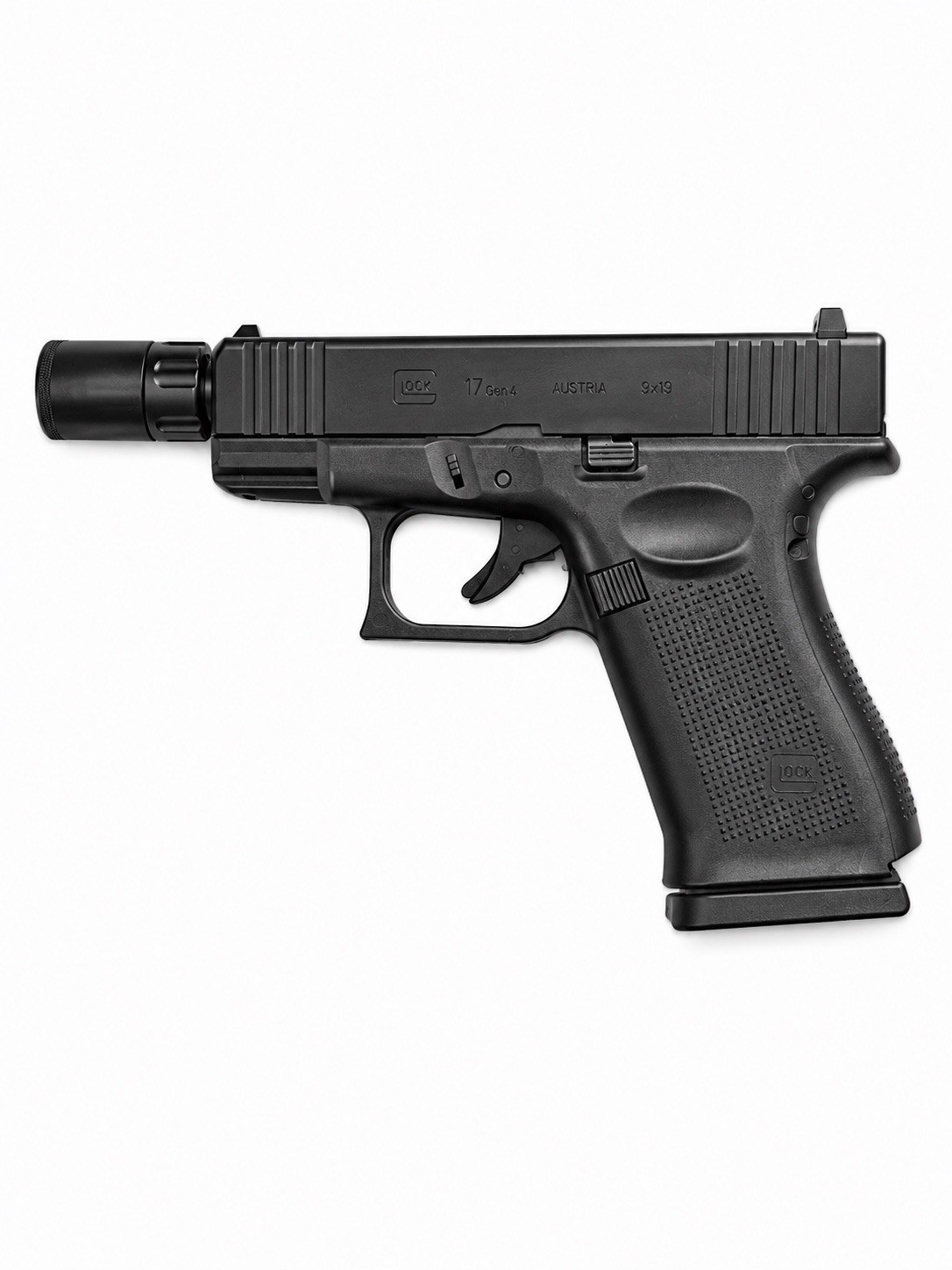 Gun Pistol LIGHTER Metal Jet Torch Flame. Full Glock Metal. With Suppressor
