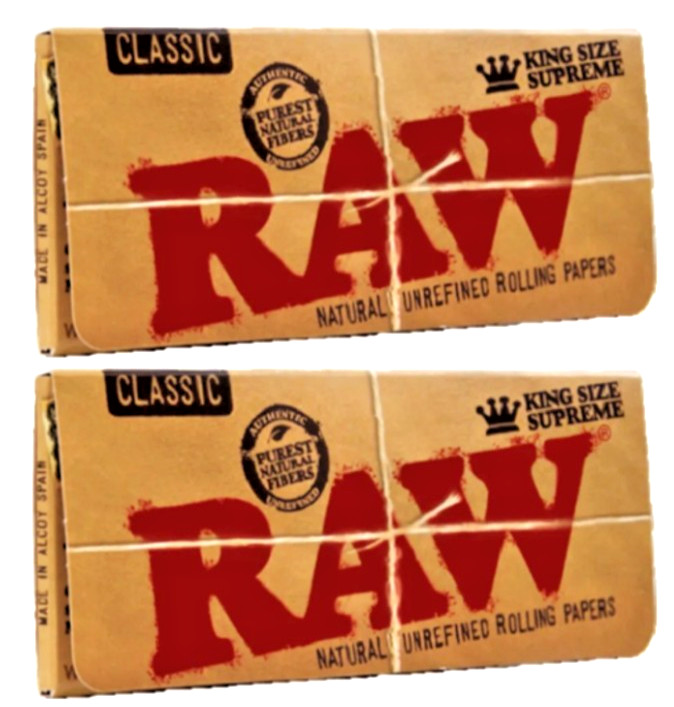 2x Raw Classic Supreme Creaseles King Size Rolling Papers Discounts USA SHPD