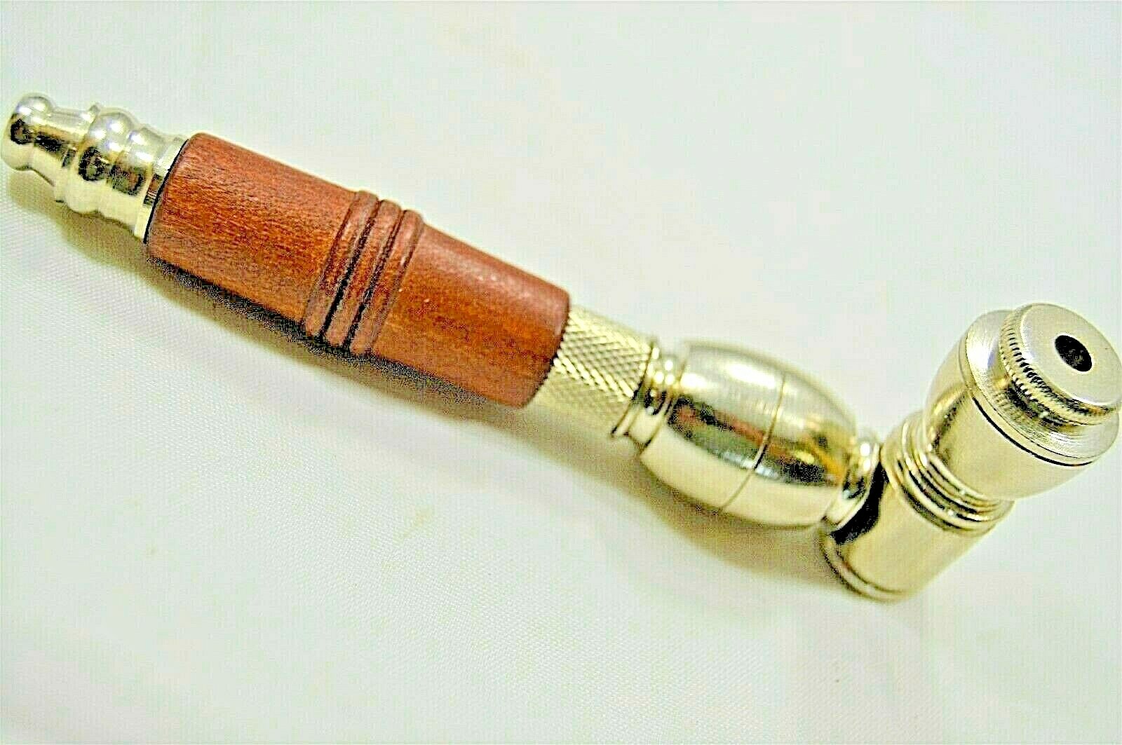 Metal Tobacco Chamber Smoking Pipe Solid Brass Silver Hand Long Pipes Bowl