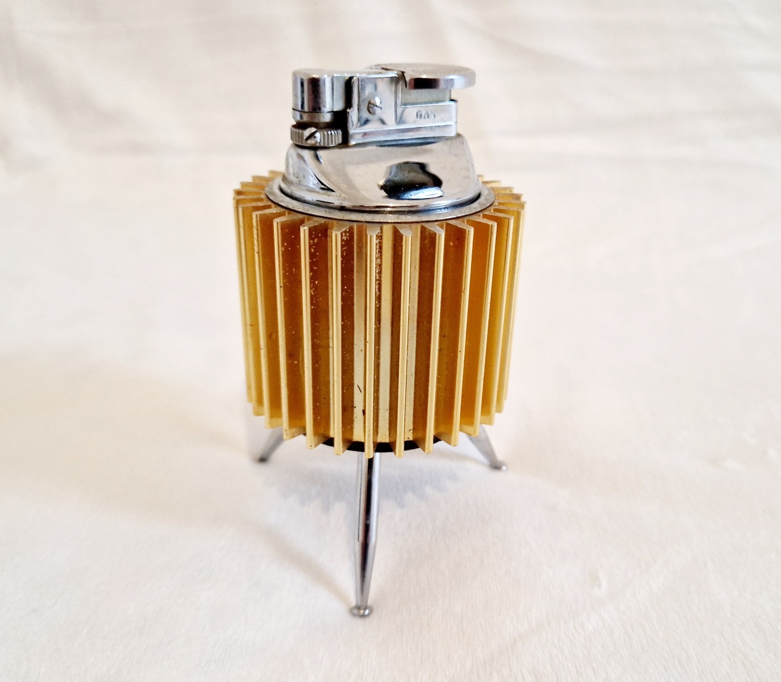Vintage 1960s Sputnik Space Age Chrome Table Lighter MCM Mid Century – Working