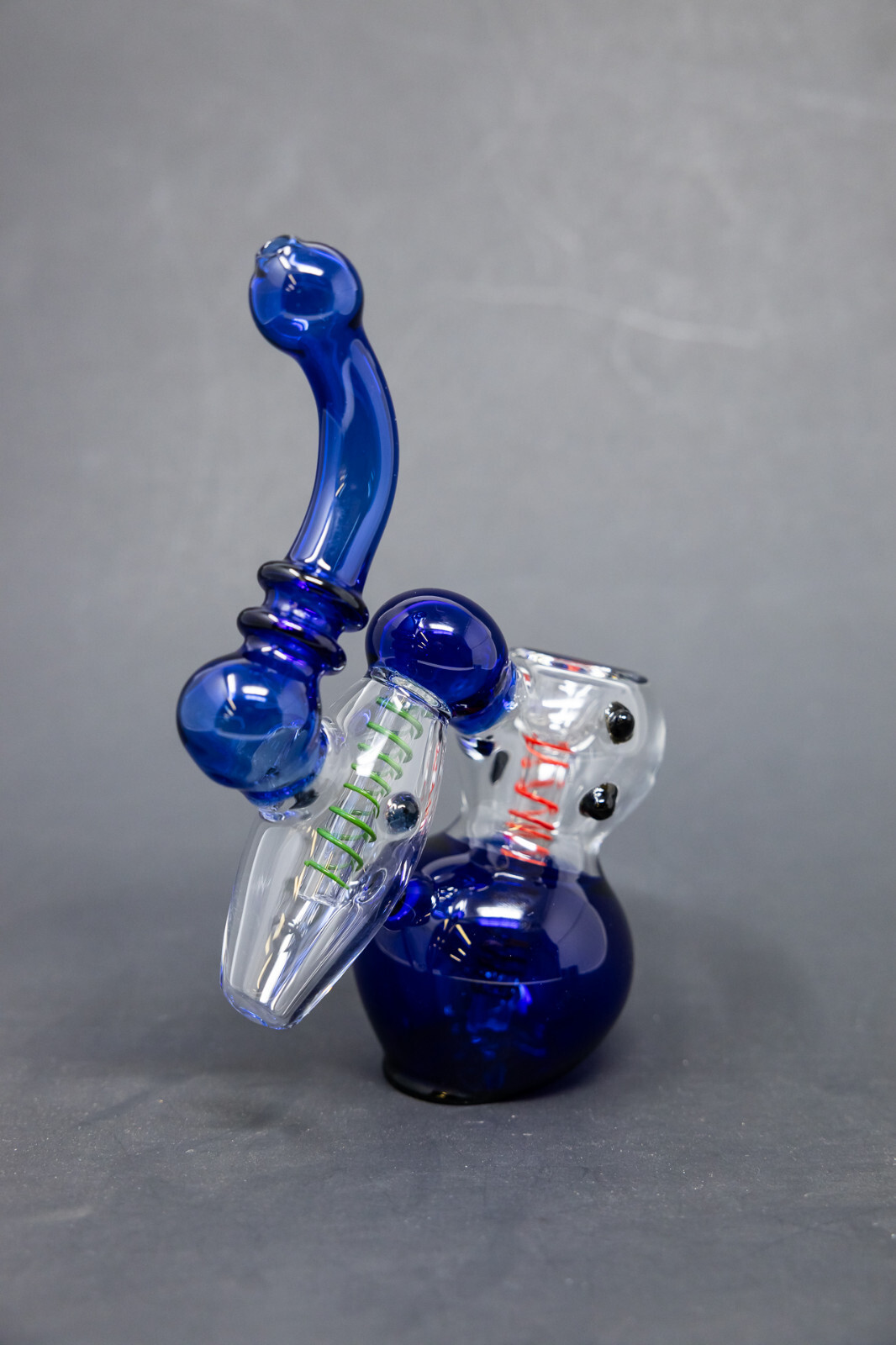 Hookah Water Pipe 7″ Blue Double Chamber Tobacco Bubbler Bong – Fast Ship
