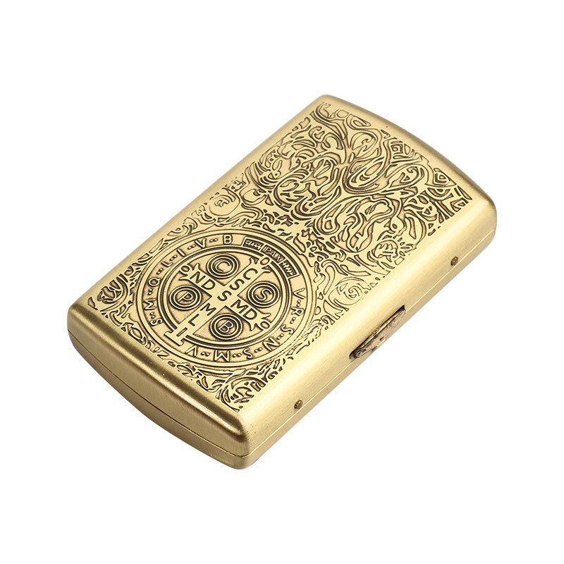 Vintage Copper Portable Constantine Cigarette Case Holder Box Storage Box 12s