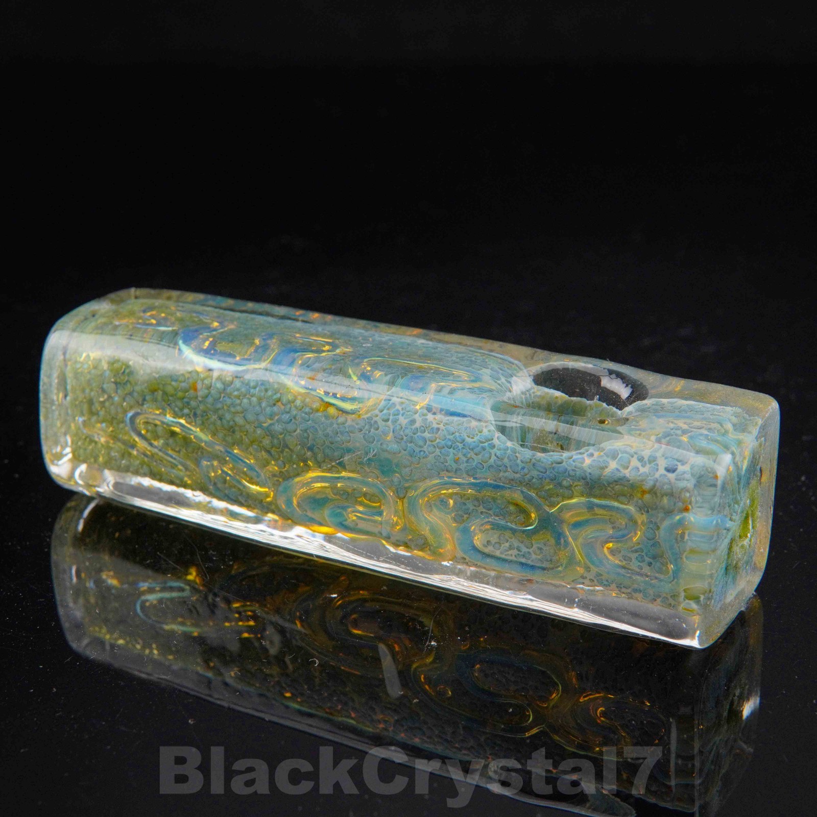 4.25″ Handmade Green Marble Square Rectangle Tobacco Smoking Bowl Glass Pipes