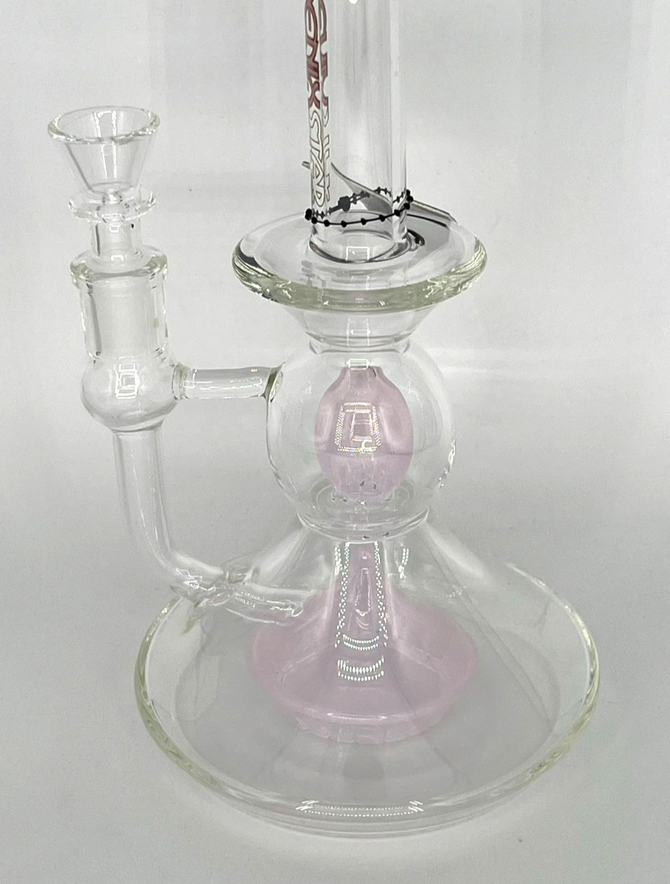 9.5″ PHOENIX STAR DUAL SHOWERHEAD PERC FAB EGG BONG BUBBLER *GIRLY* 2 FREE GIFTS