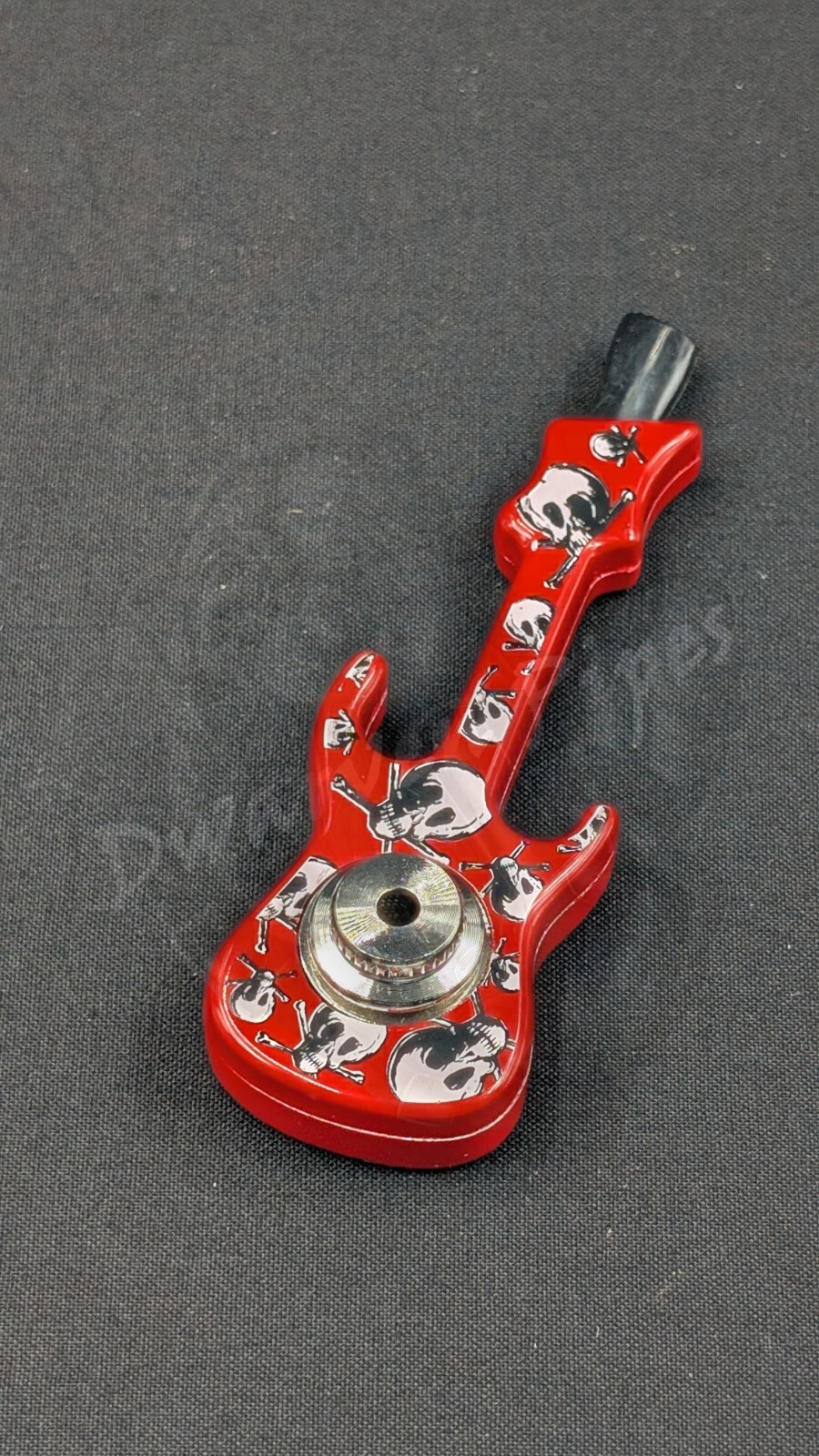 4” Metal Tobacco Smoking Bowl Hand Pipe Guitar Style Red + 5 Free Screens