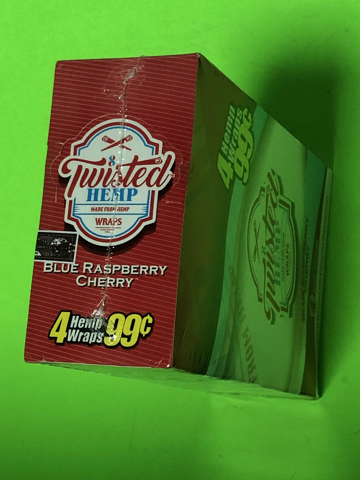 FREE GIFTS🎁Blue Raspberry Cherry🍒60 High Quality Twisted Hemp🍁Rolling Papers♨