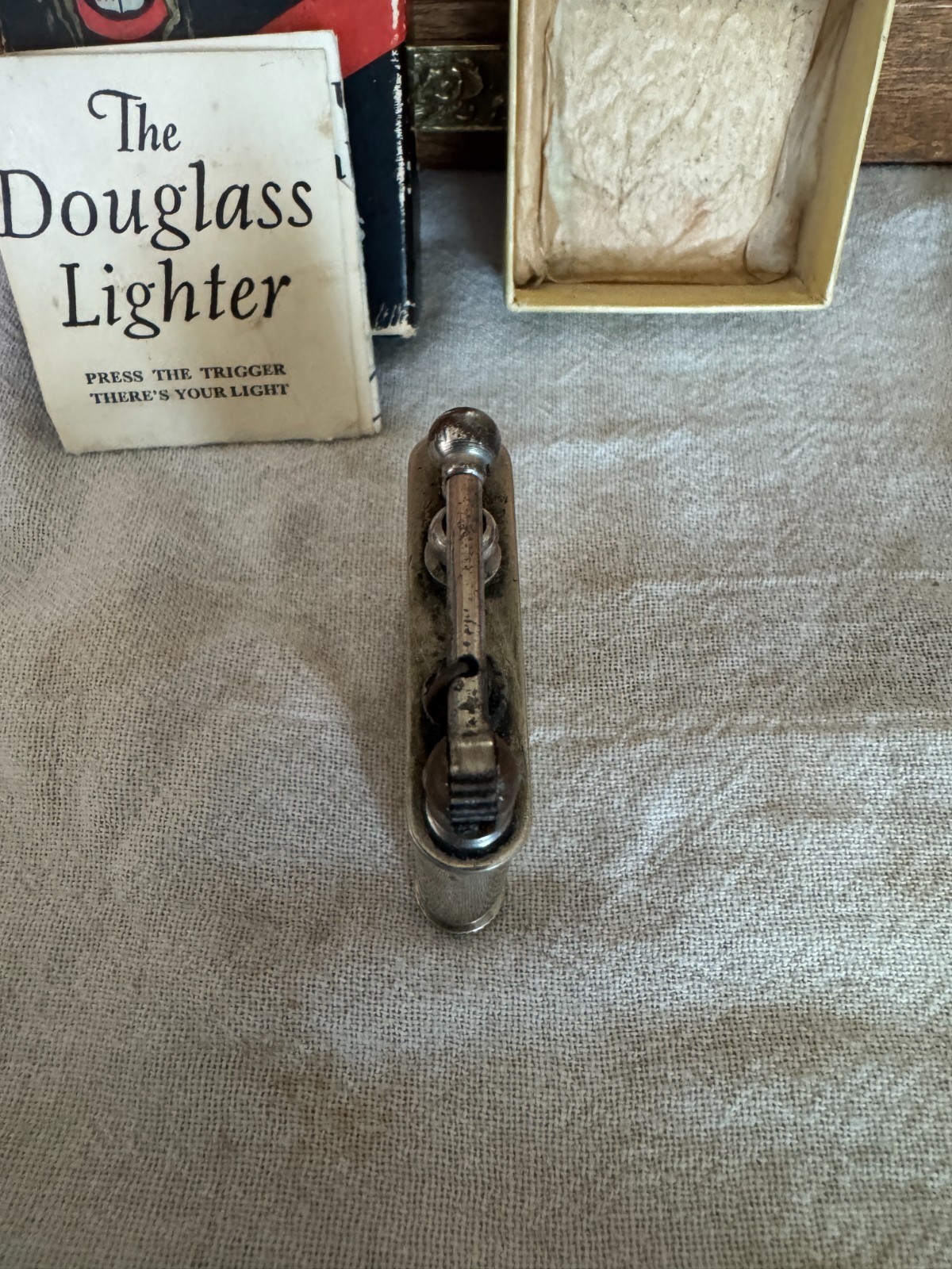 1920’s Douglas Lighter with Original Box and Pamphlet (Untested)