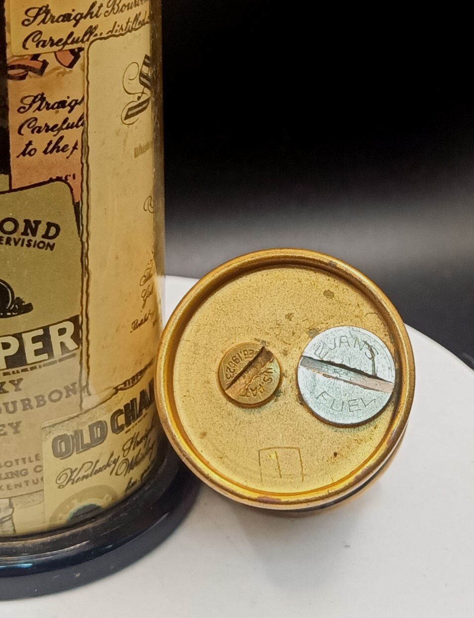 Unique Vintage Multiple Whiskey Labels Advertisement Petrol Table Lighter Workin