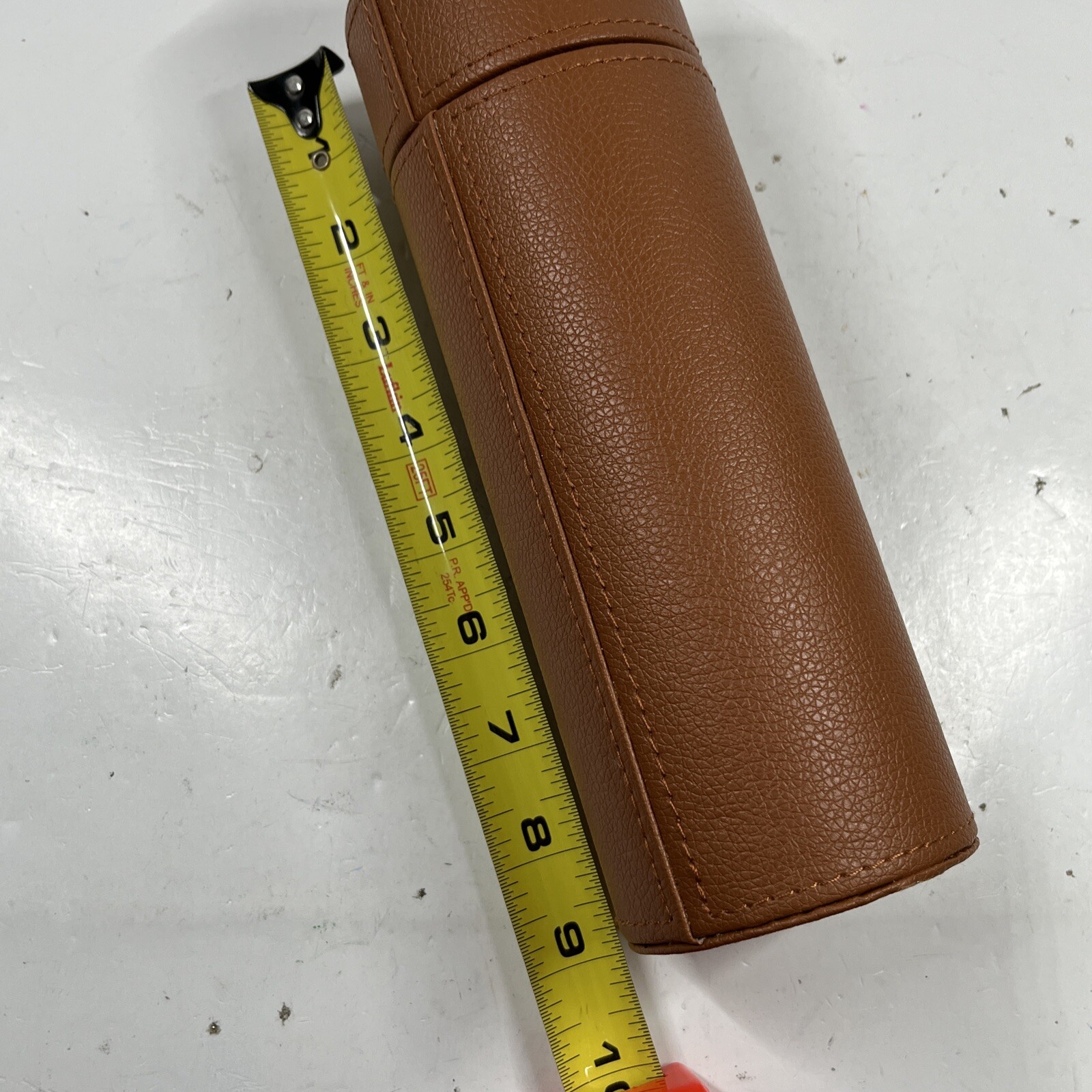 Travel 4-6 Tube Cigar Humidor Leather Case Cedar Wood Humidifier Hygrometer NEW