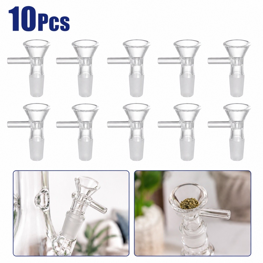 (10 PACK) 14MM Male Glass Bowl For Water Tobacco Pipe Bong Replacement Head US