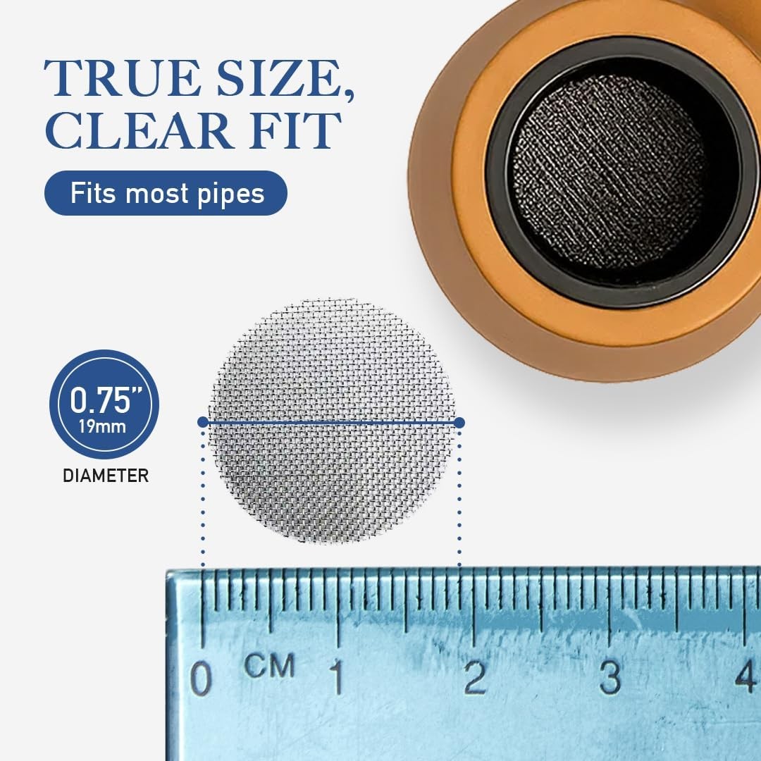 Lova Pipe Screens – 100 Pack Stainless Steel Screen Filters for Pipes – ¾ I