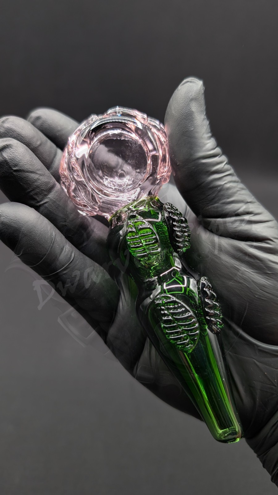 4.5″ Tobacco Smoking Pipe Bowl Glass Hand Pipe Pink Flower